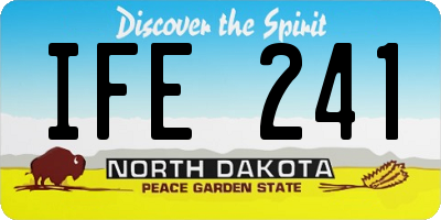 ND license plate IFE241