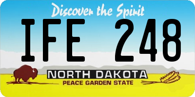 ND license plate IFE248