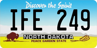 ND license plate IFE249