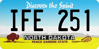 ND license plate IFE251