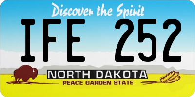 ND license plate IFE252