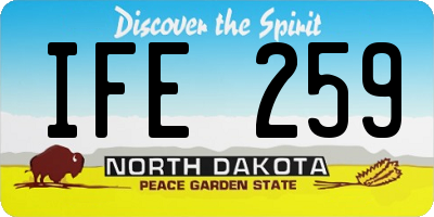 ND license plate IFE259