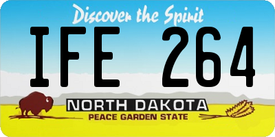 ND license plate IFE264