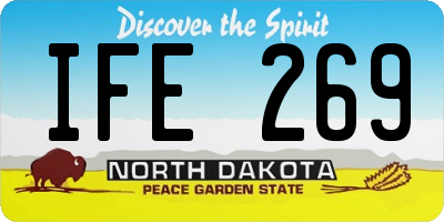 ND license plate IFE269