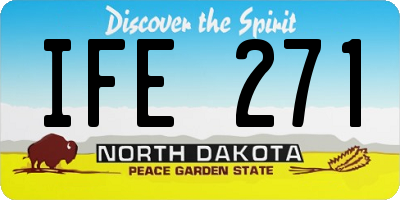 ND license plate IFE271