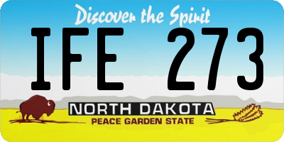 ND license plate IFE273