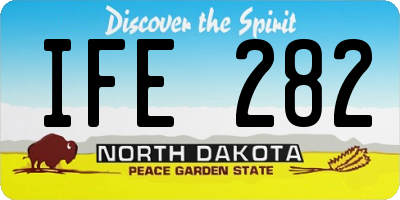 ND license plate IFE282