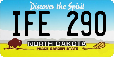 ND license plate IFE290