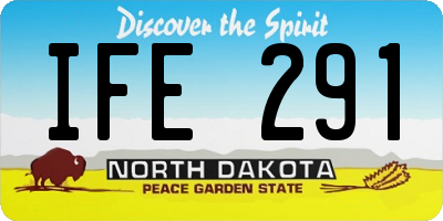 ND license plate IFE291