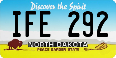 ND license plate IFE292