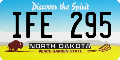 ND license plate IFE295