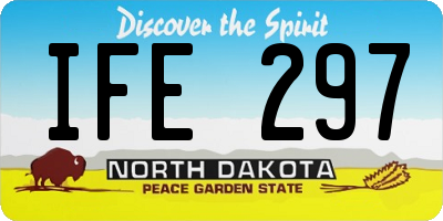 ND license plate IFE297