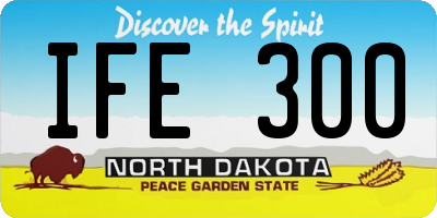 ND license plate IFE300