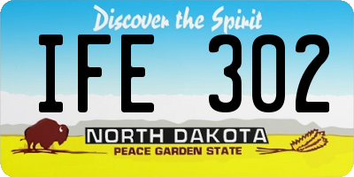 ND license plate IFE302