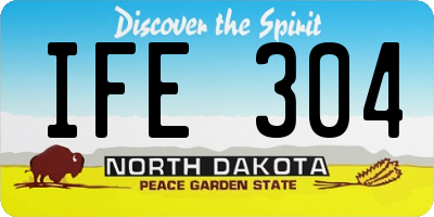 ND license plate IFE304