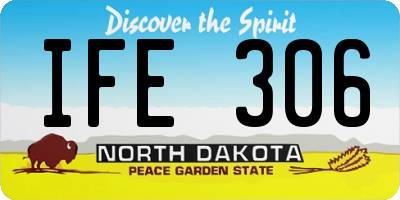 ND license plate IFE306