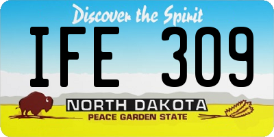 ND license plate IFE309