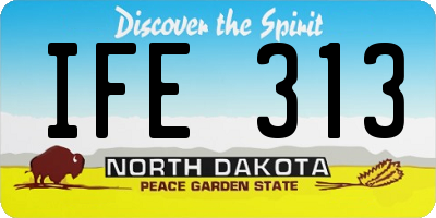 ND license plate IFE313