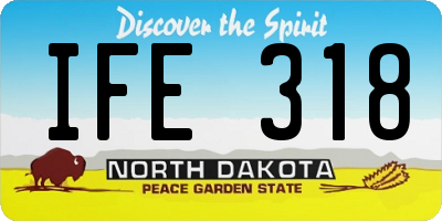 ND license plate IFE318
