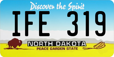 ND license plate IFE319