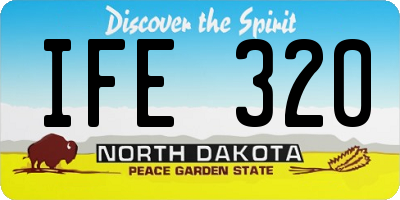 ND license plate IFE320