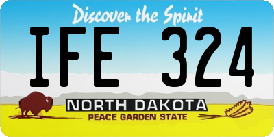 ND license plate IFE324