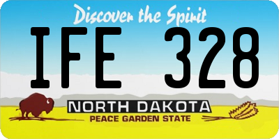 ND license plate IFE328