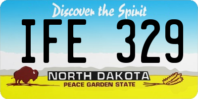 ND license plate IFE329