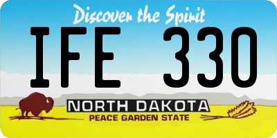 ND license plate IFE330