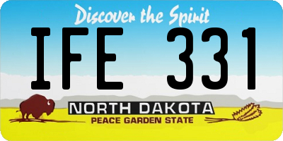 ND license plate IFE331