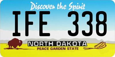 ND license plate IFE338