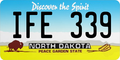 ND license plate IFE339