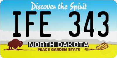 ND license plate IFE343