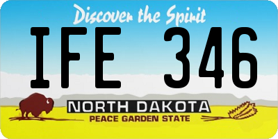 ND license plate IFE346