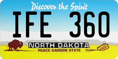 ND license plate IFE360