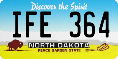 ND license plate IFE364