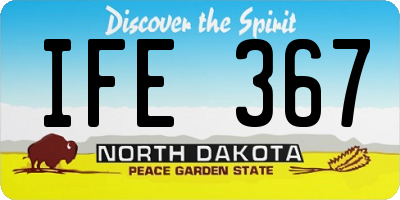 ND license plate IFE367
