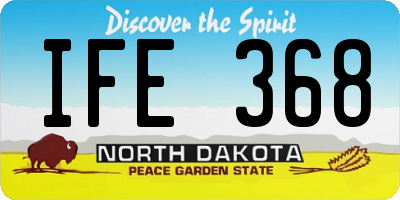 ND license plate IFE368