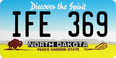 ND license plate IFE369