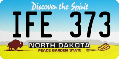 ND license plate IFE373