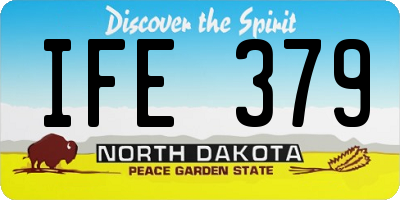 ND license plate IFE379