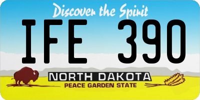 ND license plate IFE390