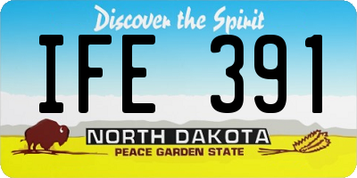 ND license plate IFE391