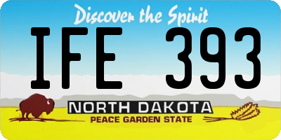 ND license plate IFE393