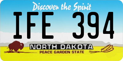 ND license plate IFE394