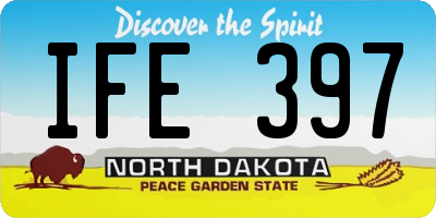 ND license plate IFE397