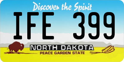 ND license plate IFE399