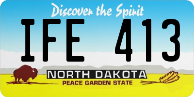 ND license plate IFE413
