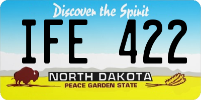 ND license plate IFE422