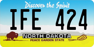 ND license plate IFE424